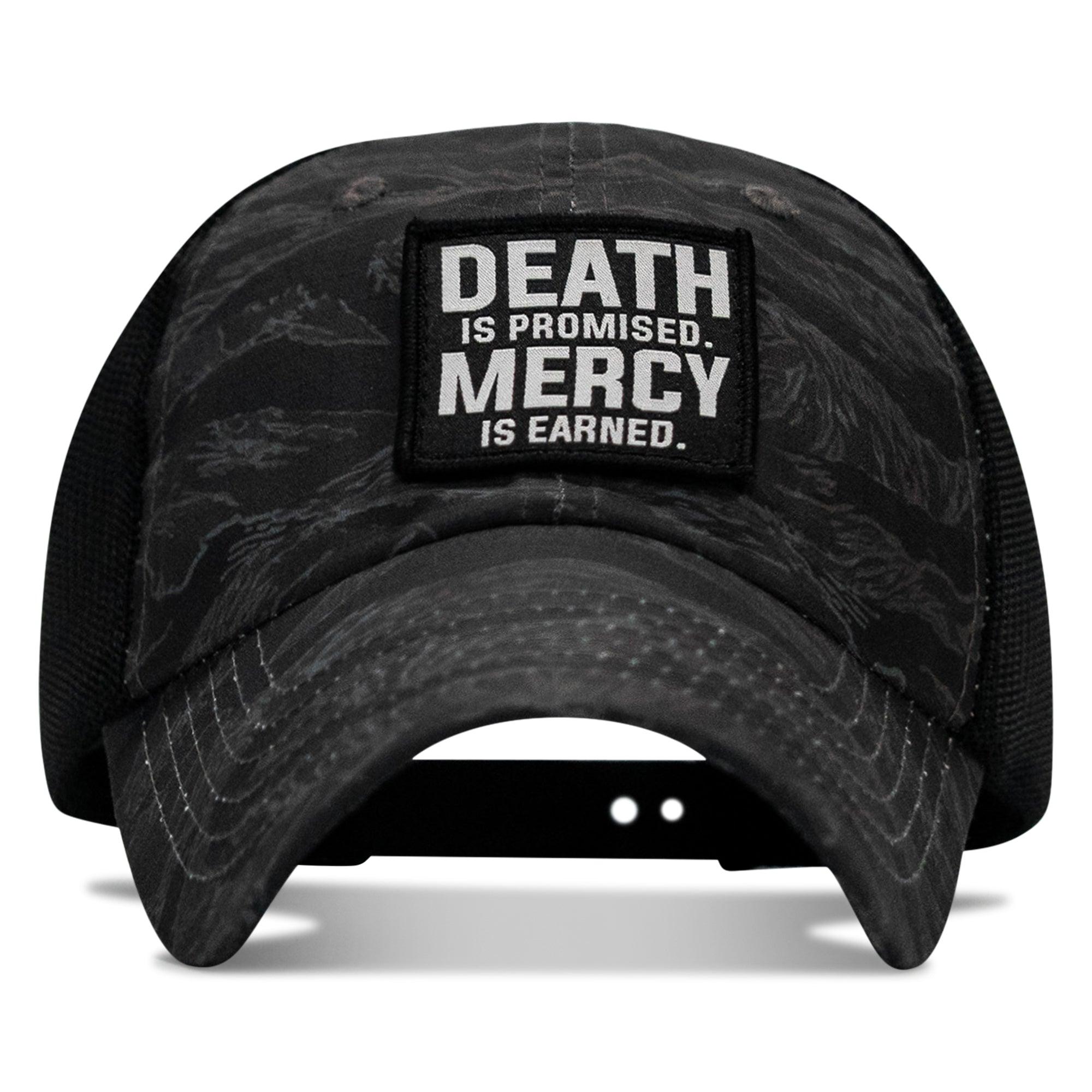 One Revolver Surfboards - Death Is Promised. Mercy Is Earned Patch. Tactical Ripstop Mesh Snapback Hat HEADWEAR