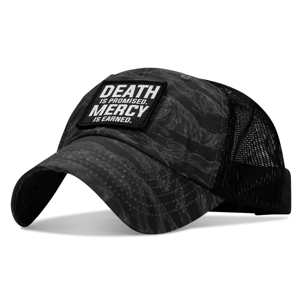 One Revolver Surfboards - Death Is Promised. Mercy Is Earned Patch. Tactical Ripstop Mesh Snapback Hat HEADWEAR