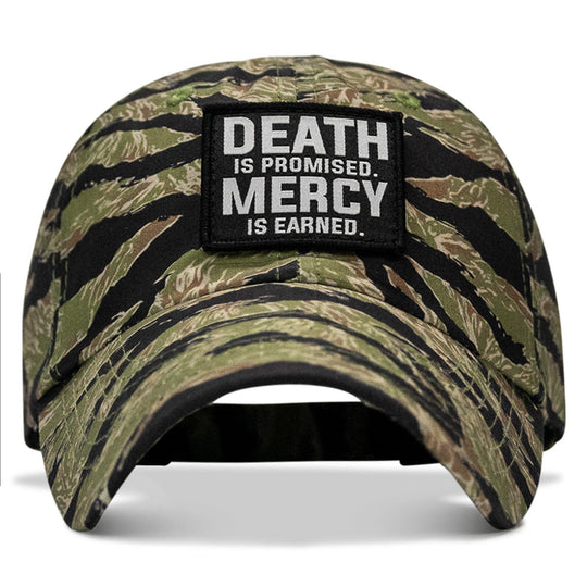 One Revolver Surfboards - Death Is Promised. Mercy Is Earned Patch. Tactical Ripstop Mesh Snapback Hat HEADWEAR