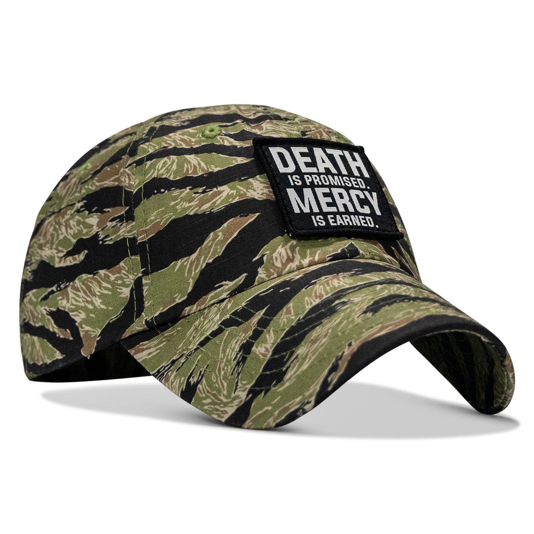 One Revolver Surfboards - Death Is Promised. Mercy Is Earned Patch. Tactical Ripstop Mesh Snapback Hat HEADWEAR