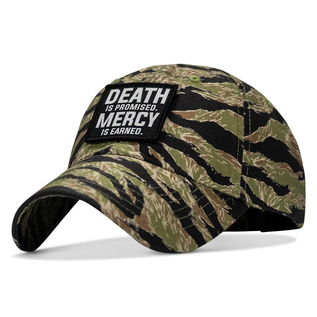 One Revolver Surfboards - Death Is Promised. Mercy Is Earned Patch. Tactical Ripstop Mesh Snapback Hat HEADWEAR