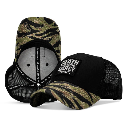 One Revolver Surfboards - Death Is Promised. Mercy Is Earned Patch Original Ripstop Snapback Hat HEADWEAR