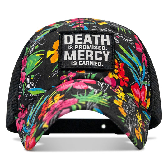 One Revolver Surfboards - Death Is Promised. Mercy Is Earned Patch. Tactical Ripstop Mesh Snapback Hat HEADWEAR