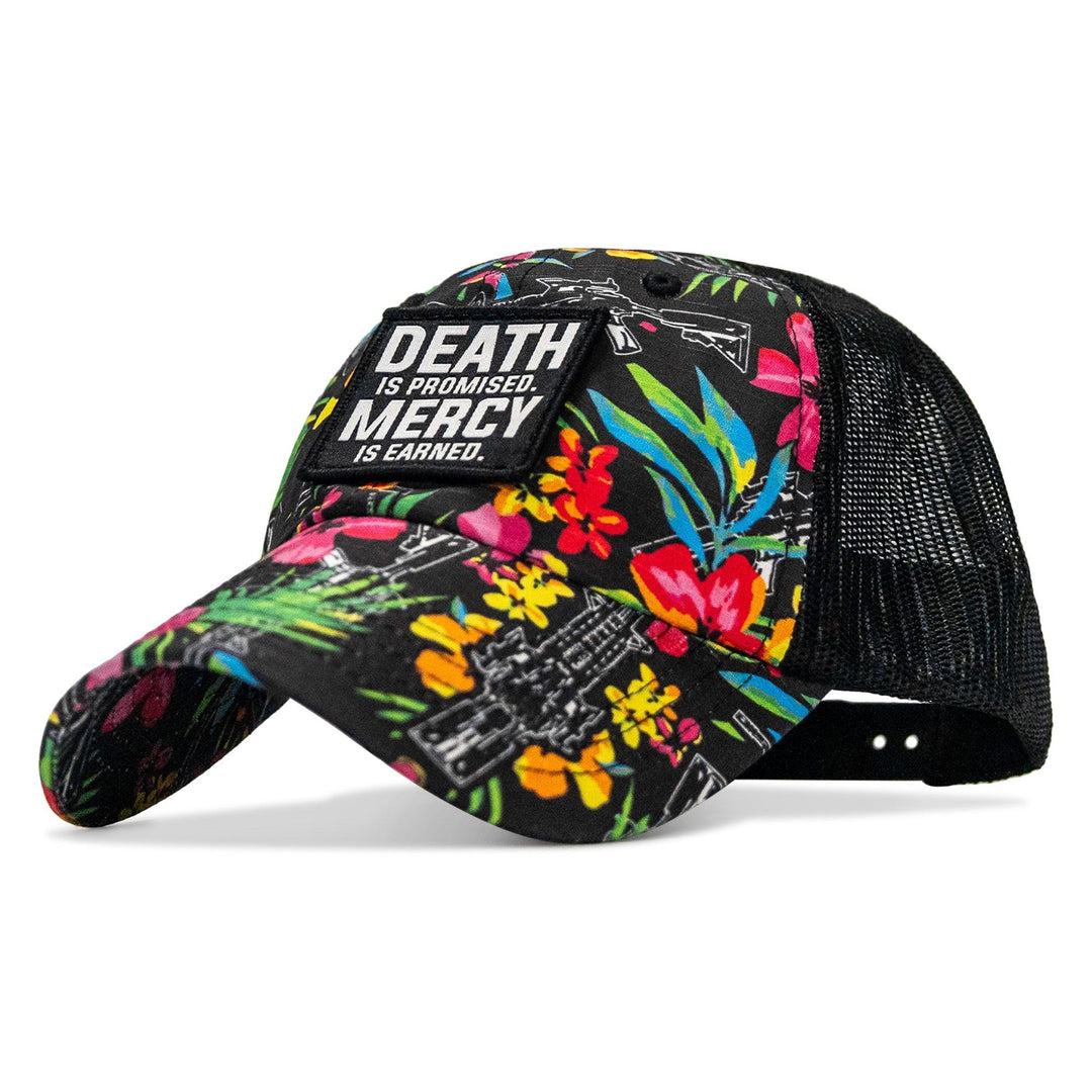 One Revolver Surfboards - Death Is Promised. Mercy Is Earned Patch. Tactical Ripstop Mesh Snapback Hat HEADWEAR