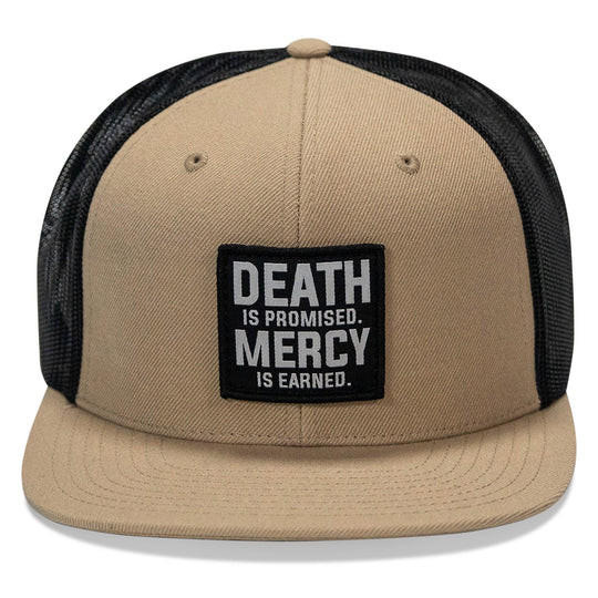One Revolver Surfboards - Death Is Promised. Mercy Is Earned Patch Flatbill Hat HEADWEAR