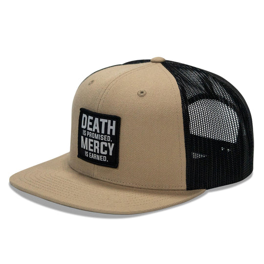 One Revolver Surfboards - Death Is Promised. Mercy Is Earned Patch Flatbill Hat HEADWEAR
