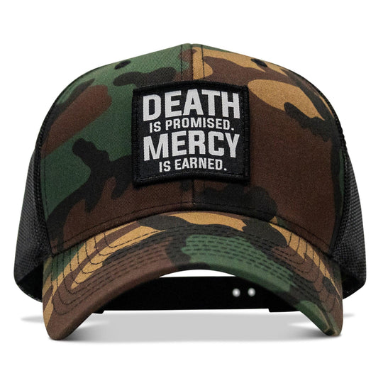 One Revolver Surfboards - Death Is Promised. Mercy Is Earned Patch Snapback Hat HEADWEAR