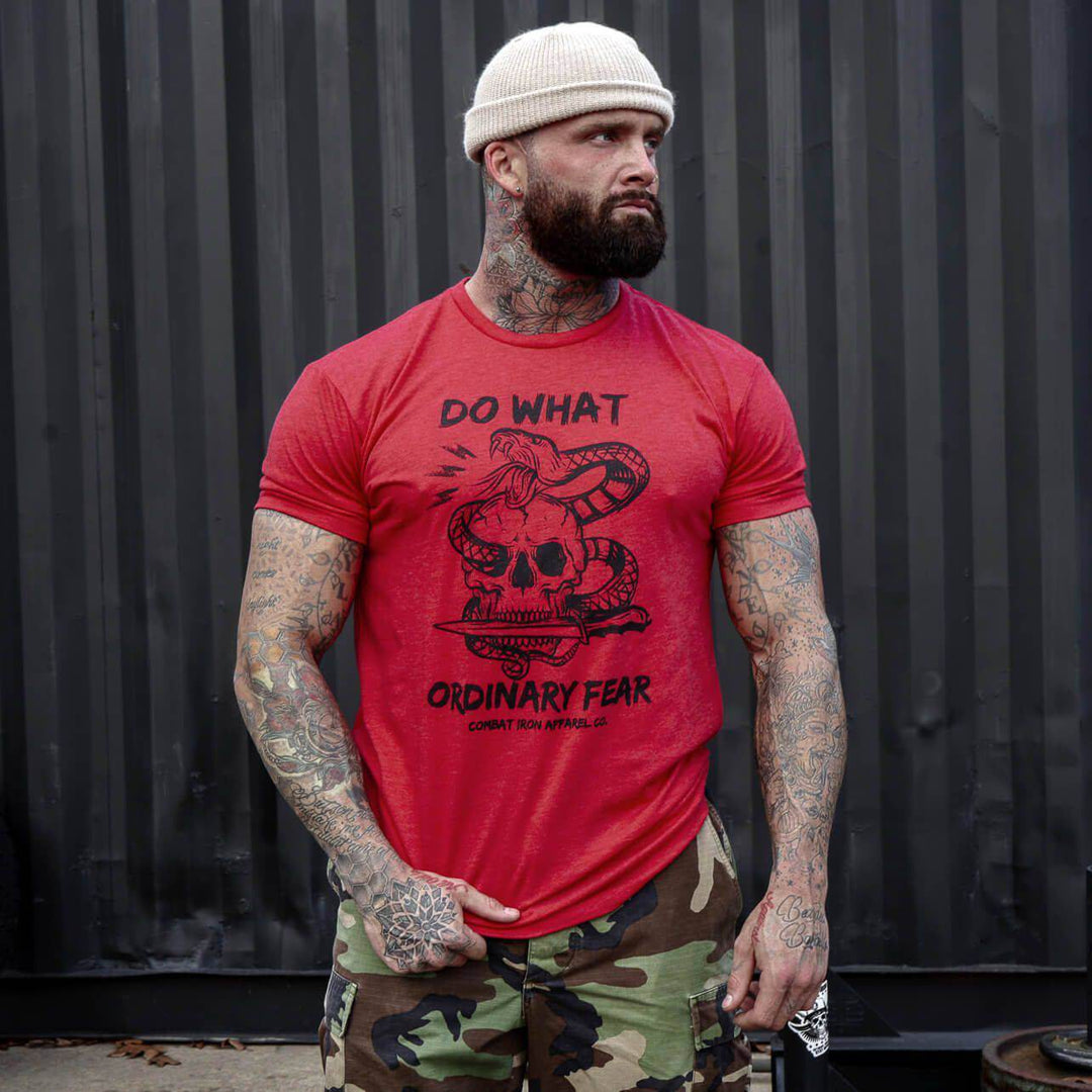 DO WHAT ORDINARY FEAR Snake & Skull Men's T-shirt - One Revolver Surfboards