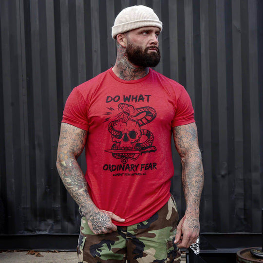 DO WHAT ORDINARY FEAR Snake & Skull Men's T-shirt - One Revolver Surfboards
