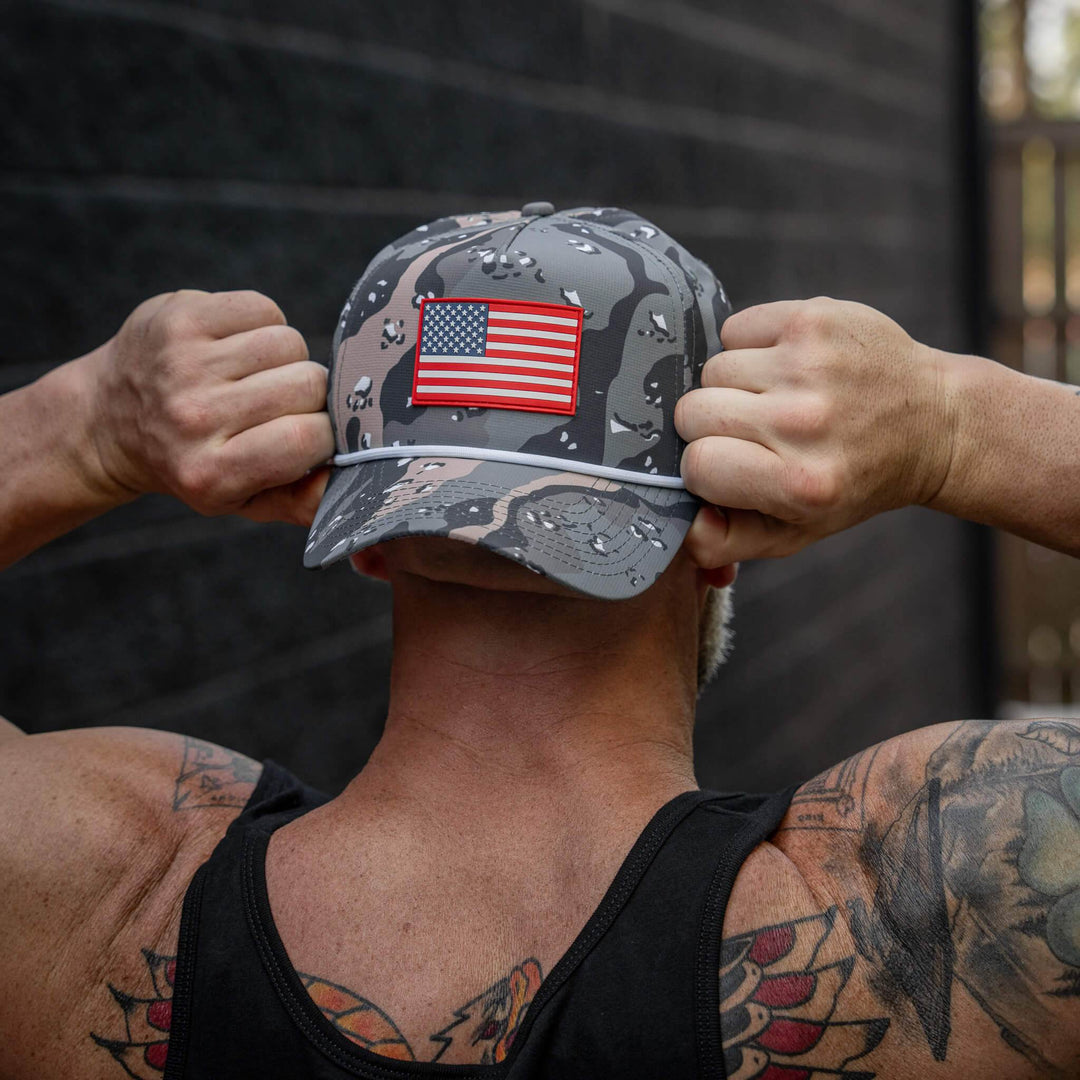 American Flag PVC Patch Waterproof Weekender Snapback