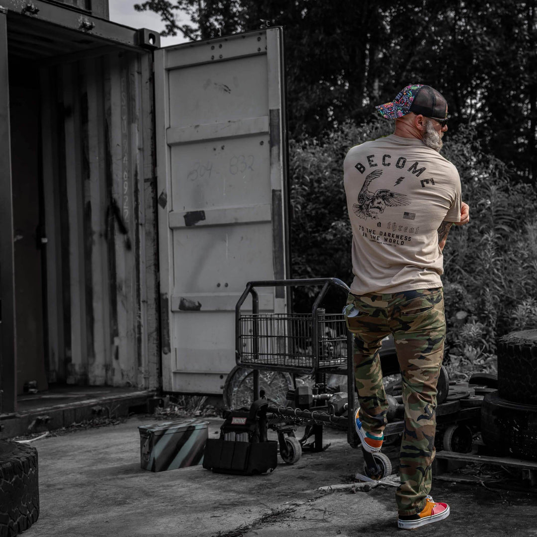 Become A Threat To The Darkness Men's T-Shirt - One Revolver Surfboards
