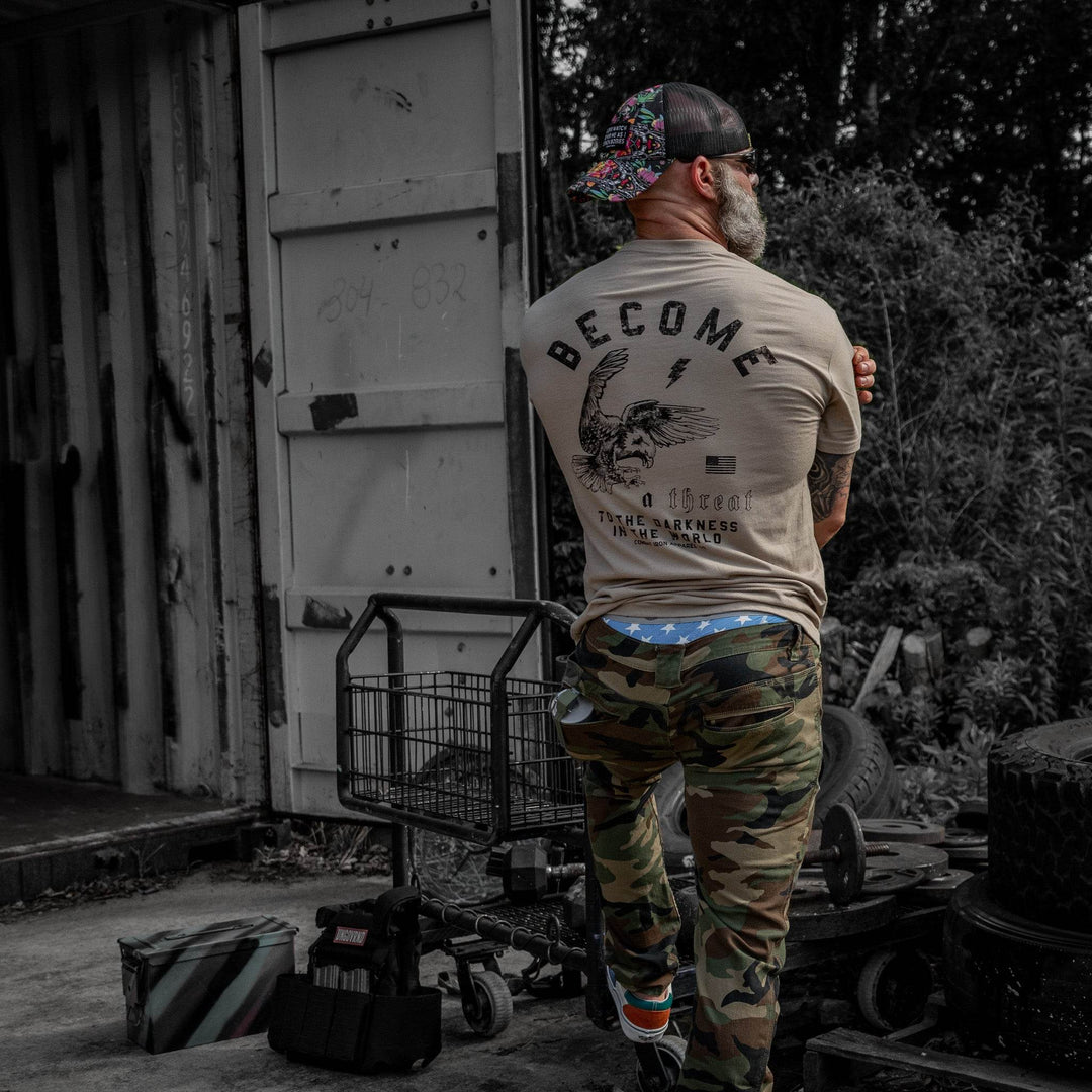 Become A Threat To The Darkness Men's T-Shirt - One Revolver Surfboards