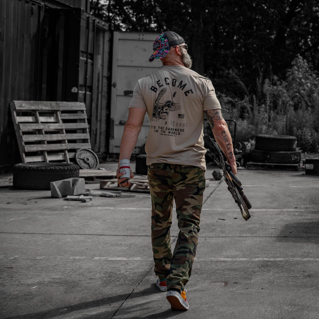 Become A Threat To The Darkness Men's T-Shirt - One Revolver Surfboards