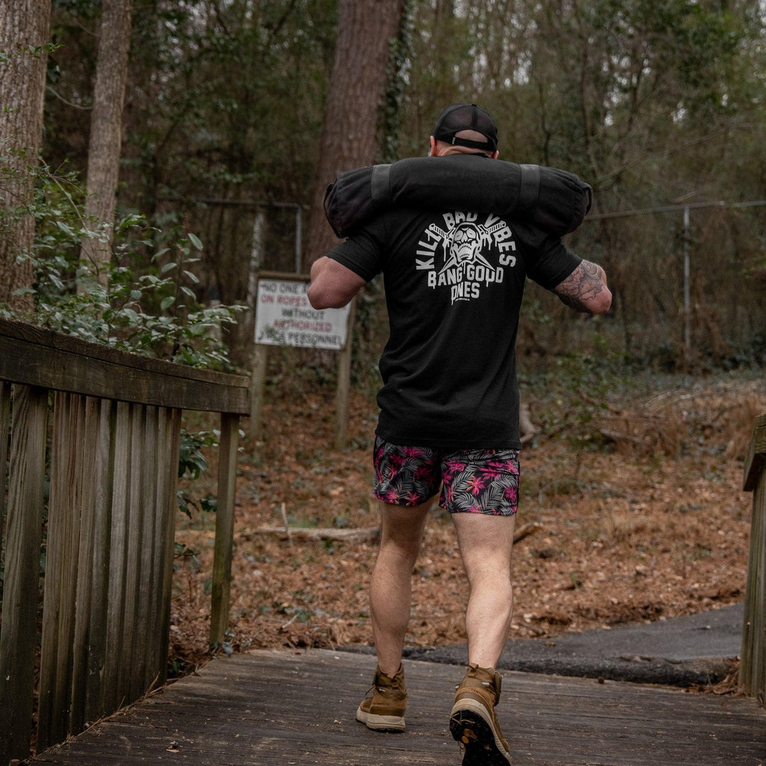 One Revolver Surfboards - Kill Bad Vibes. Bang Good Ones Skull Men&