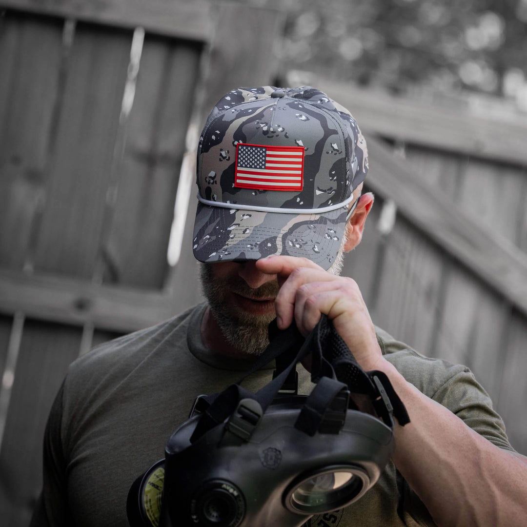 American Flag PVC Patch Waterproof Weekender Snapback