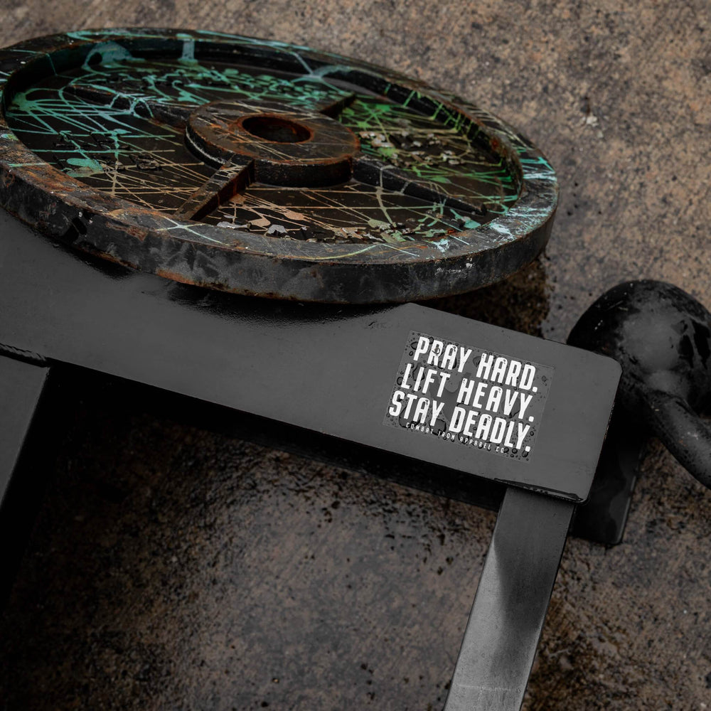 Pray Hard. Life Heavy. Stay Deadly. Decal - One Revolver Surfboards