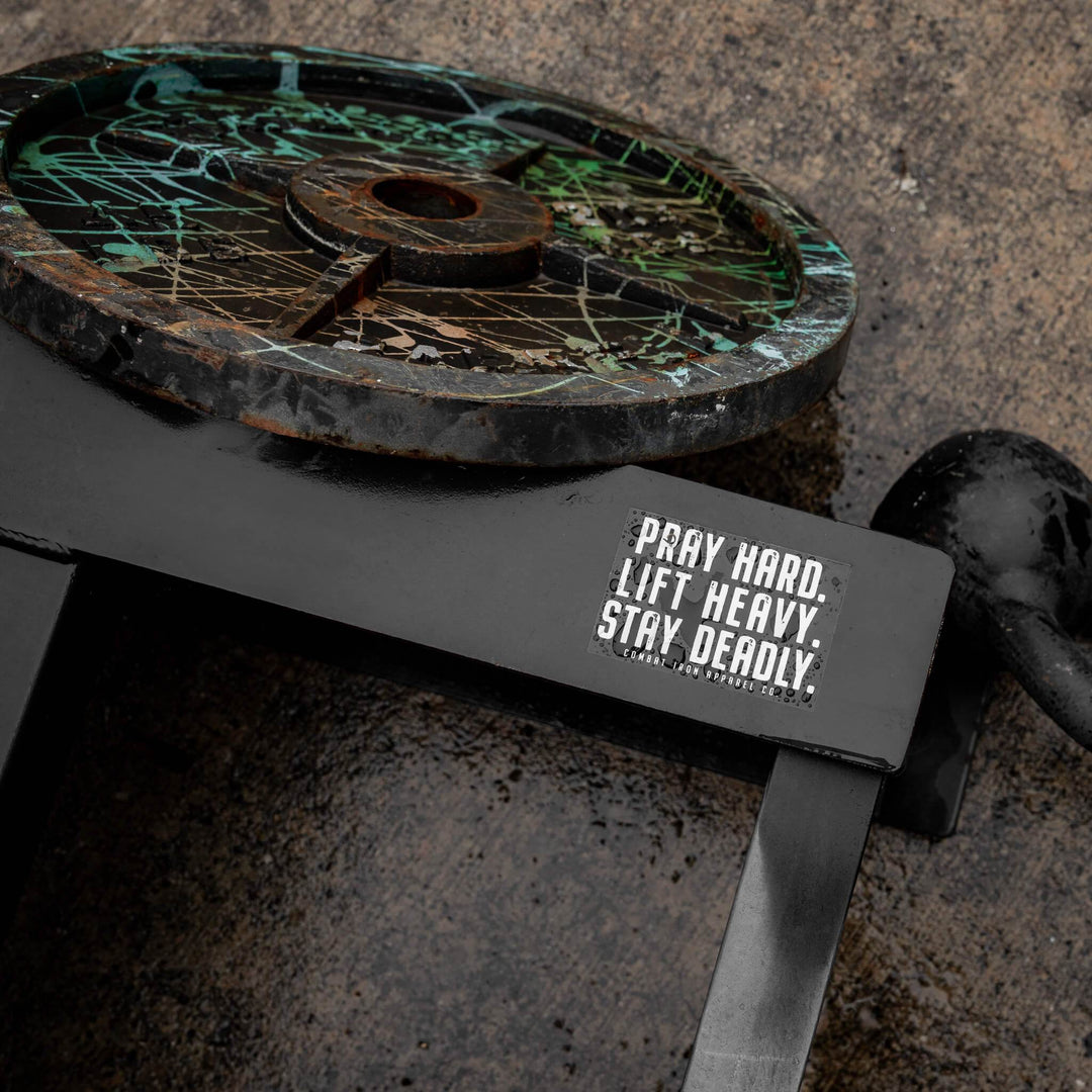 Pray Hard. Life Heavy. Stay Deadly. Decal - One Revolver Surfboards