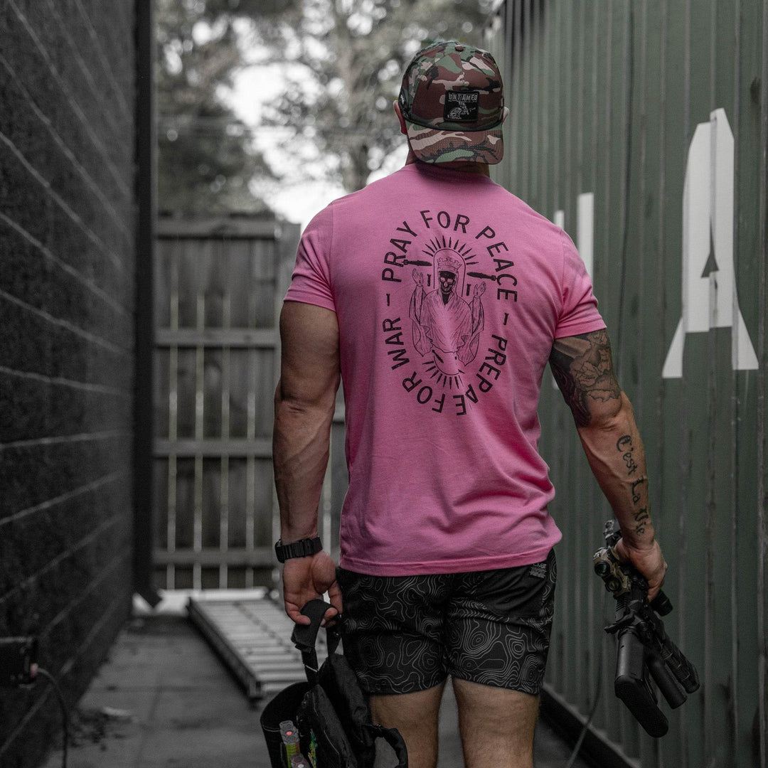 Pray For Peace. Prepare For War. Men's T-Shirt - One Revolver Surfboards
