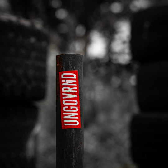 Ungovrnd Distressed Red Decal - DECAL - One Revolver Surfboards
