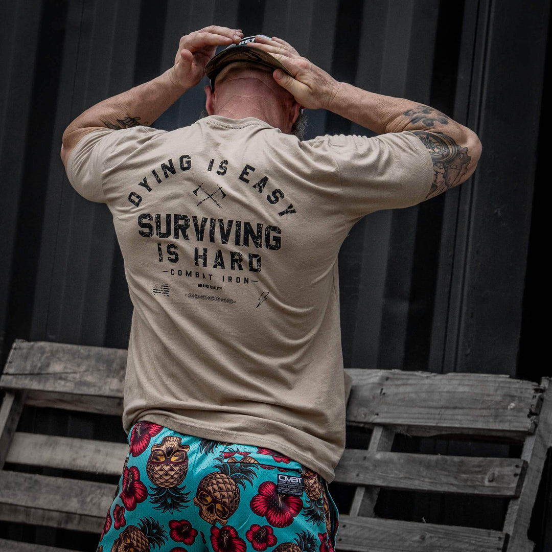 Dying is Easy. Surviving Is Hard Men's T-Shirt - One Revolver Surfboards