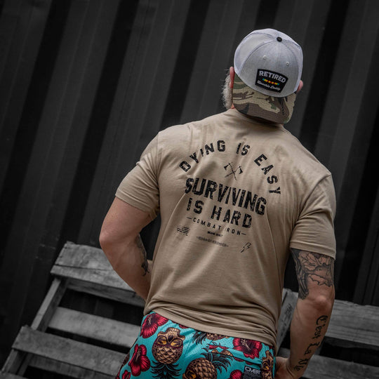 Dying is Easy. Surviving Is Hard Men's T-Shirt - One Revolver Surfboards