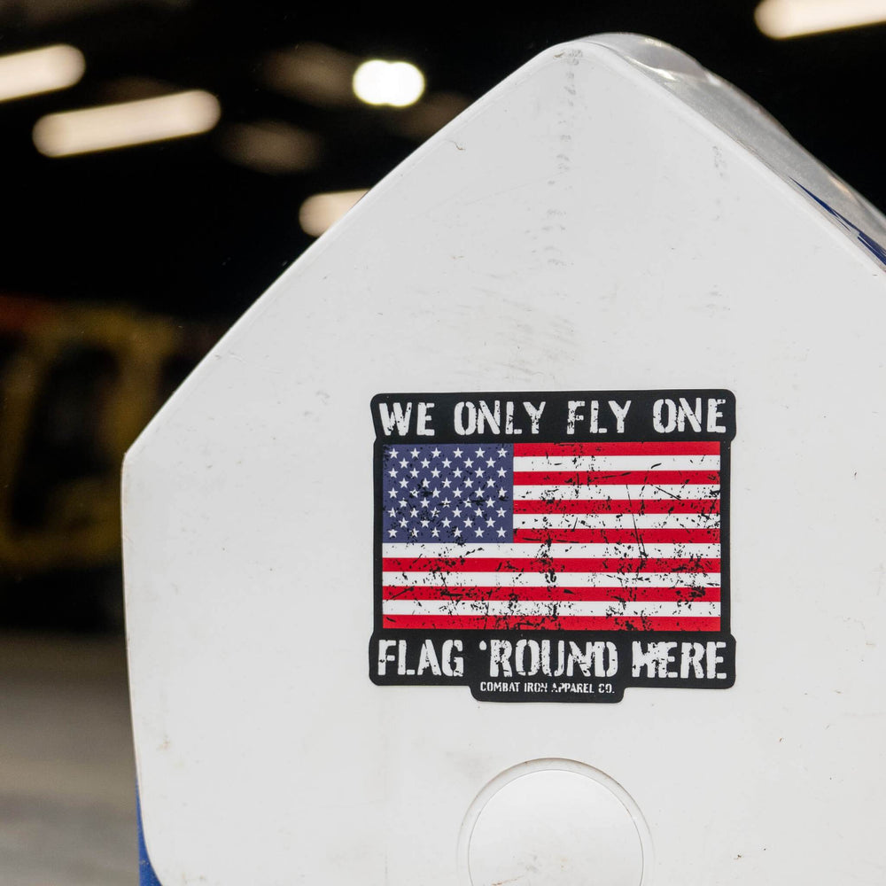 We Only Fly One Flag 'Round Here Decal - One Revolver Surfboards