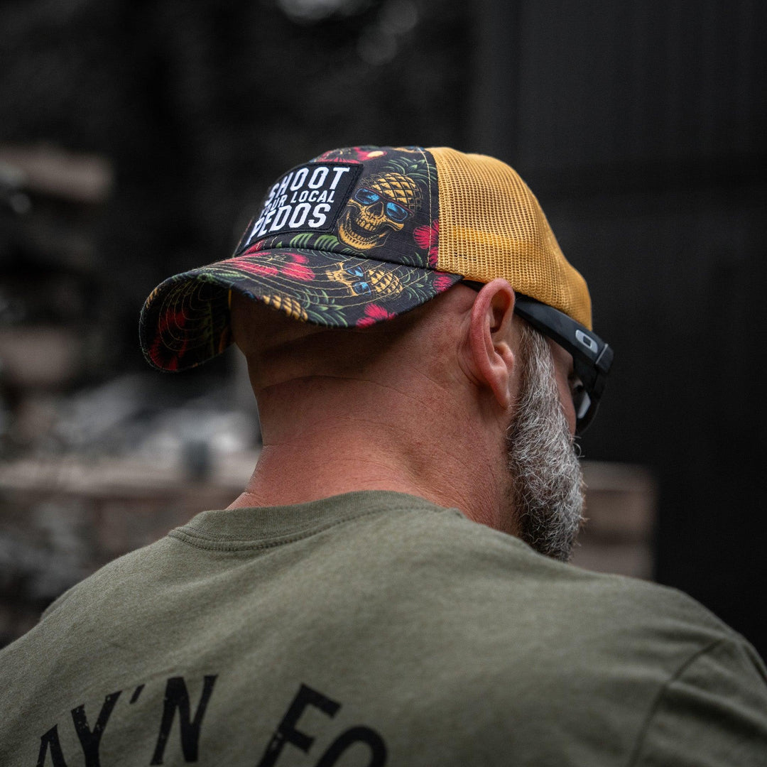 One Revolver Surfboards - Shoot Your Local Pedos Patch Tactical Ripstop Mesh Snapback Hat HEADWEAR
