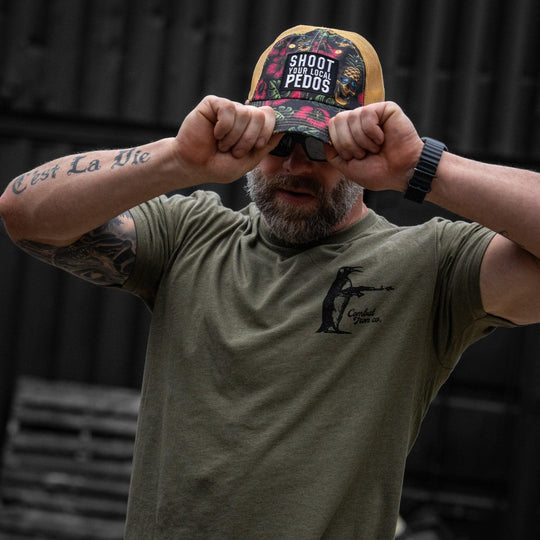 One Revolver Surfboards - Shoot Your Local Pedos Patch Tactical Ripstop Mesh Snapback Hat HEADWEAR