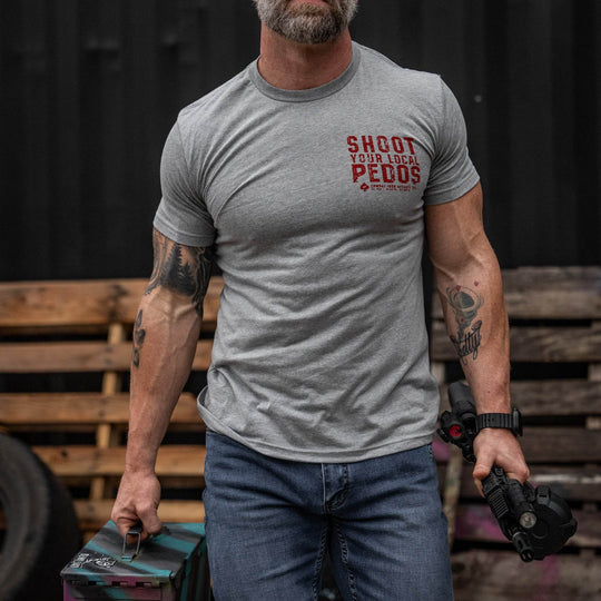 Shoot Your Local Pedos Men's T-Shirt - One Revolver Surfboards