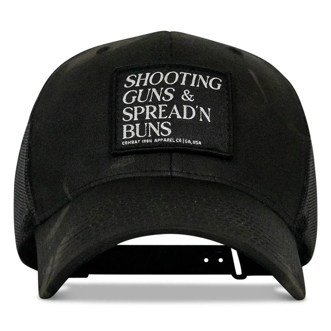 One Revolver Surfboards - Shooting Guns & Spread'n Buns Patch Snapback Hat HEADWEAR