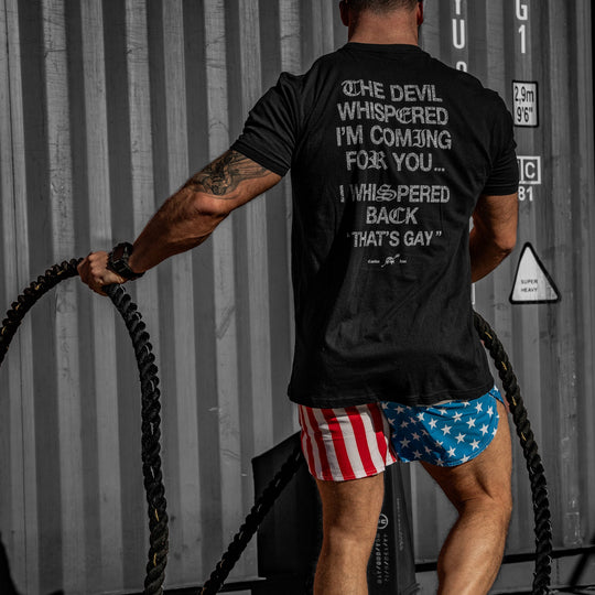The Devil Whispered I’m Coming For You Men’s Graphic T-Shirt