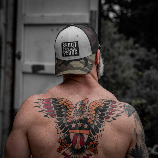 One Revolver Surfboards - Shoot Your Local Pedos Patch Original Ripstop Snapback Hat HEADWEAR
