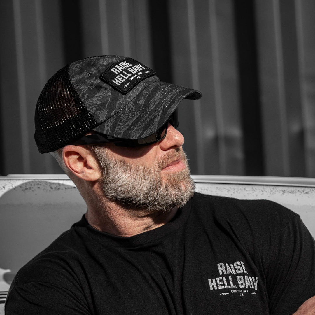 One Revolver Surfboards - Raise Hell Baby Patch Tactical Ripstop Mesh Snapback Hat HEADWEAR