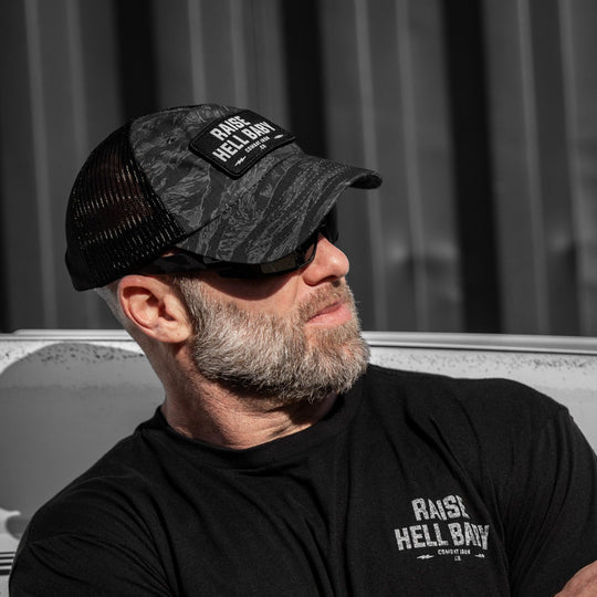 One Revolver Surfboards - Raise Hell Baby Patch Tactical Ripstop Mesh Snapback Hat HEADWEAR