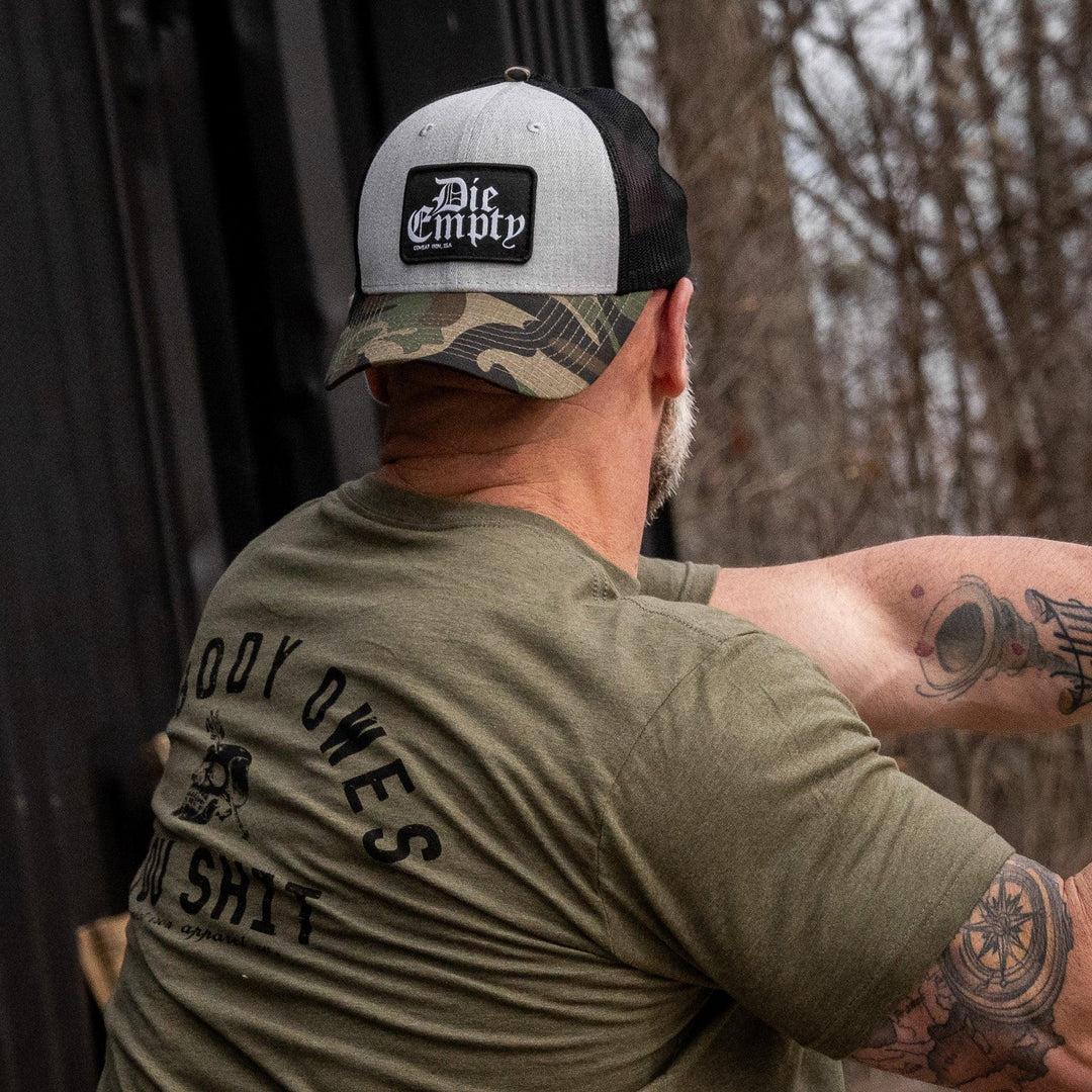 One Revolver Surfboards - Die Empty Black Patch Snapback Hat HEADWEAR