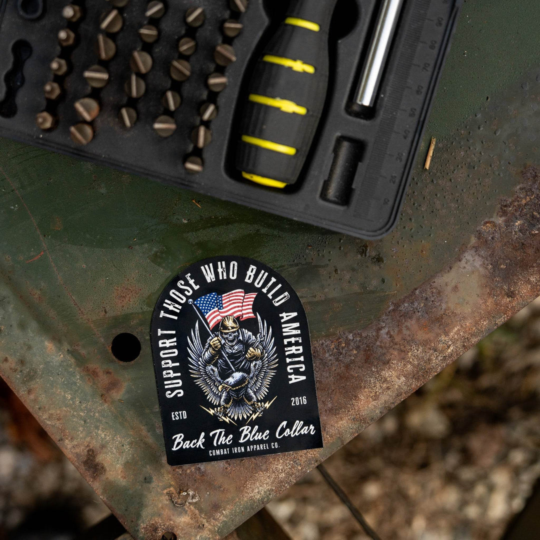 Support Those Who Build America Decal Sticker - One Revolver Surfboards