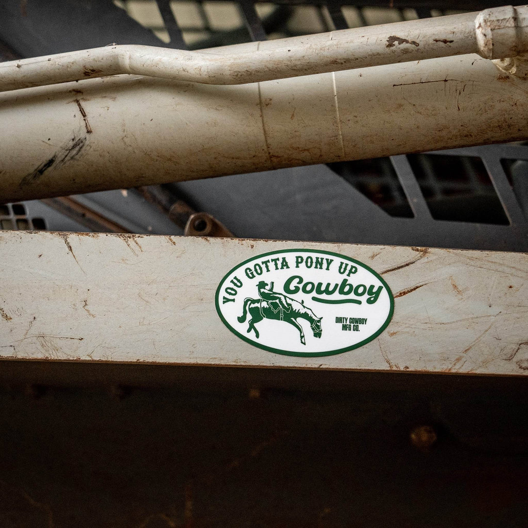 You Gotta Pony Up Cowboy Decal Sticker - One Revolver Surfboards