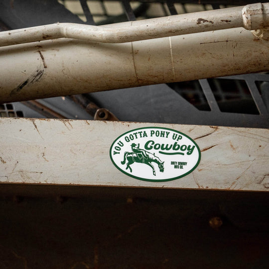 You Gotta Pony Up Cowboy Decal Sticker - One Revolver Surfboards