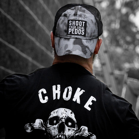 One Revolver Surfboards - Shoot Your Local Pedos Patch Tactical Ripstop Mesh Snapback Hat HEADWEAR