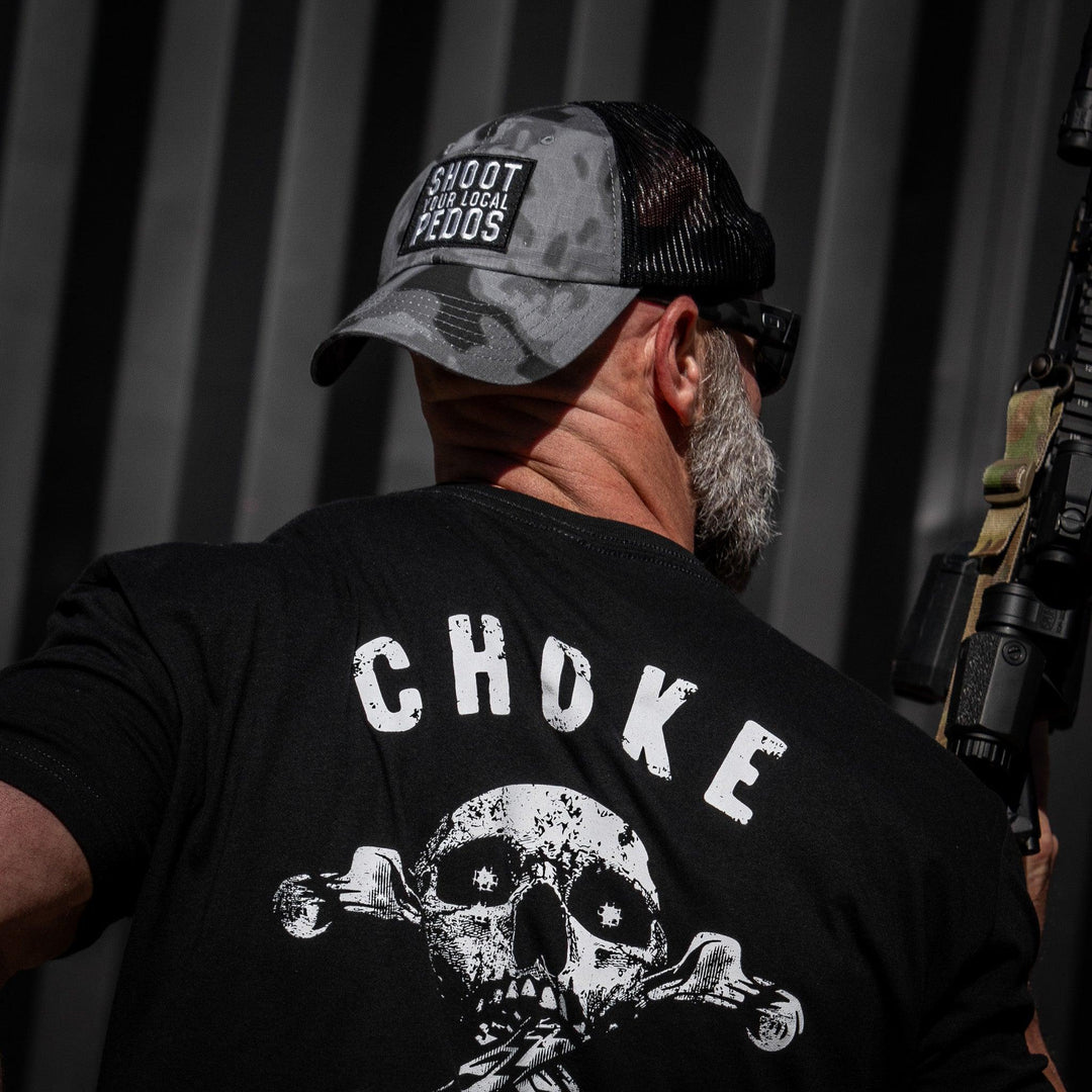 One Revolver Surfboards - Shoot Your Local Pedos Patch Tactical Ripstop Mesh Snapback Hat HEADWEAR