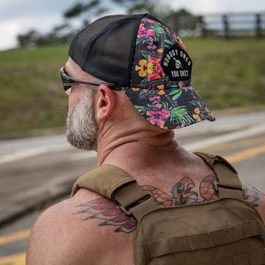 Nobody Owes You Shit Arched Patch Tactical Ripstop Mesh Snapback Hat