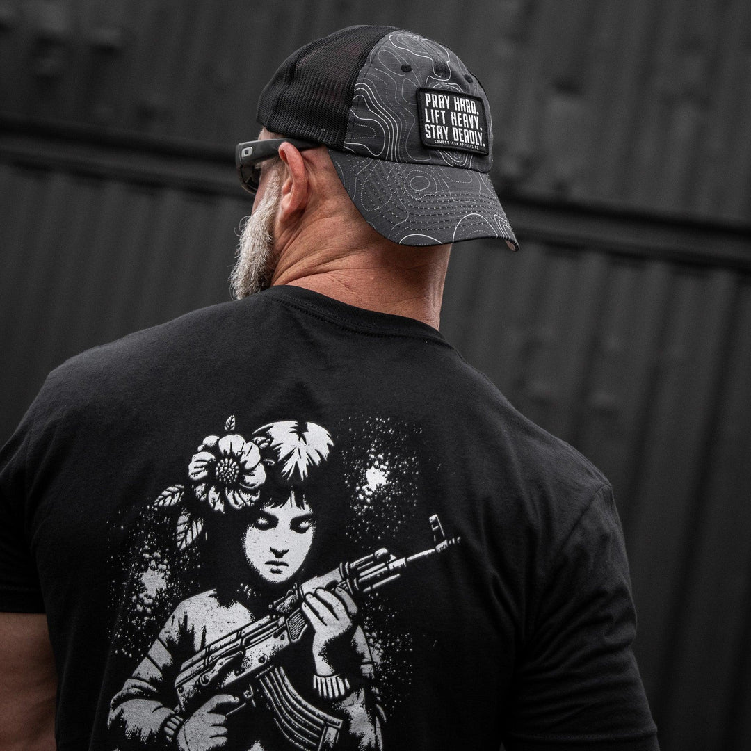 One Revolver Surfboards - Pray Hard. Lift Heavy. Stay Deadly. Patch Tactical Ripstop Mesh Snapback Hat HEADWEAR