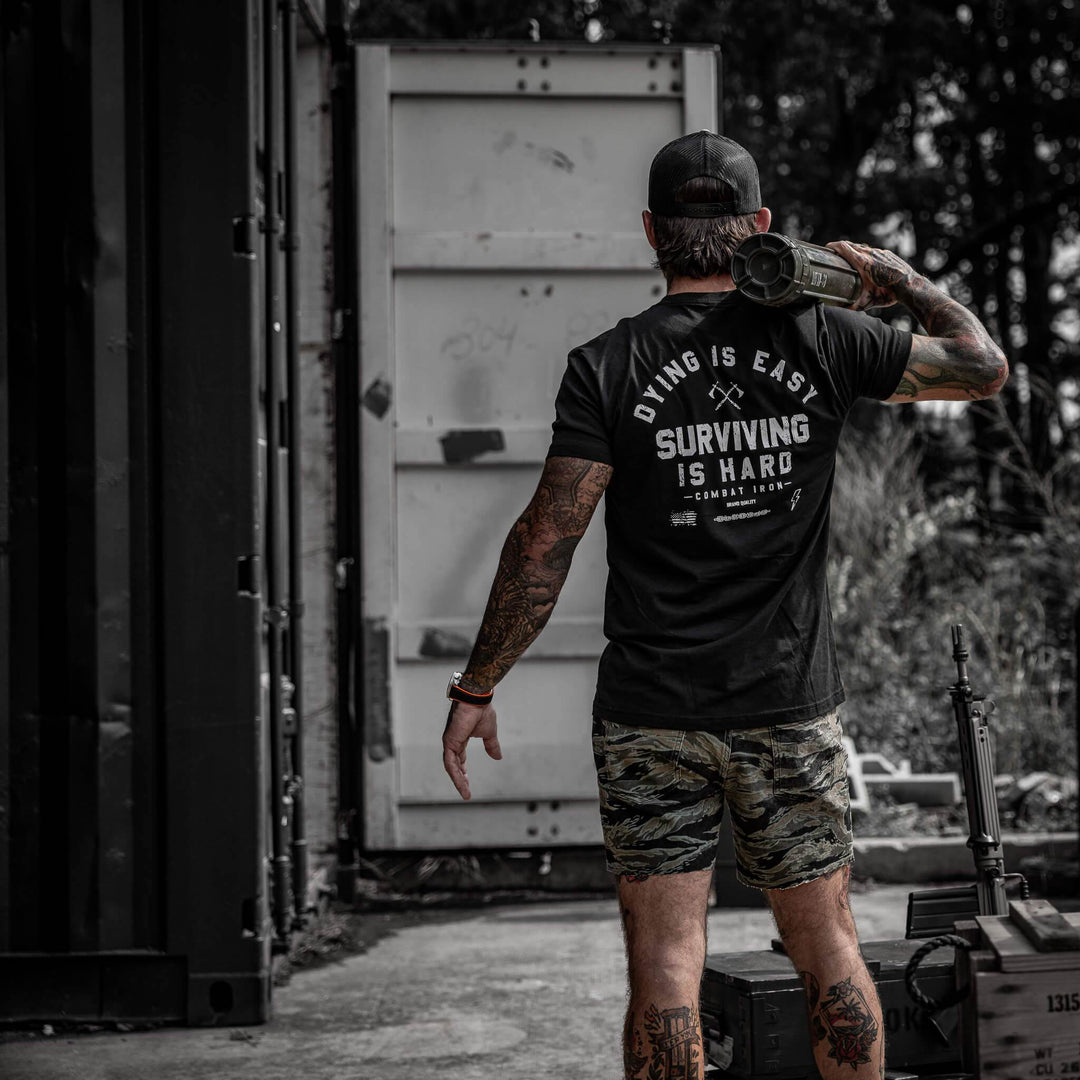 Dying is Easy. Surviving Is Hard Men's T-Shirt - One Revolver Surfboards