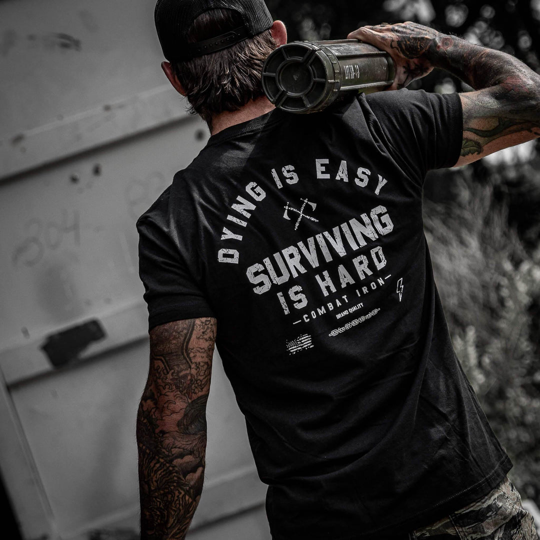 Dying is Easy. Surviving Is Hard Men's T-Shirt - One Revolver Surfboards