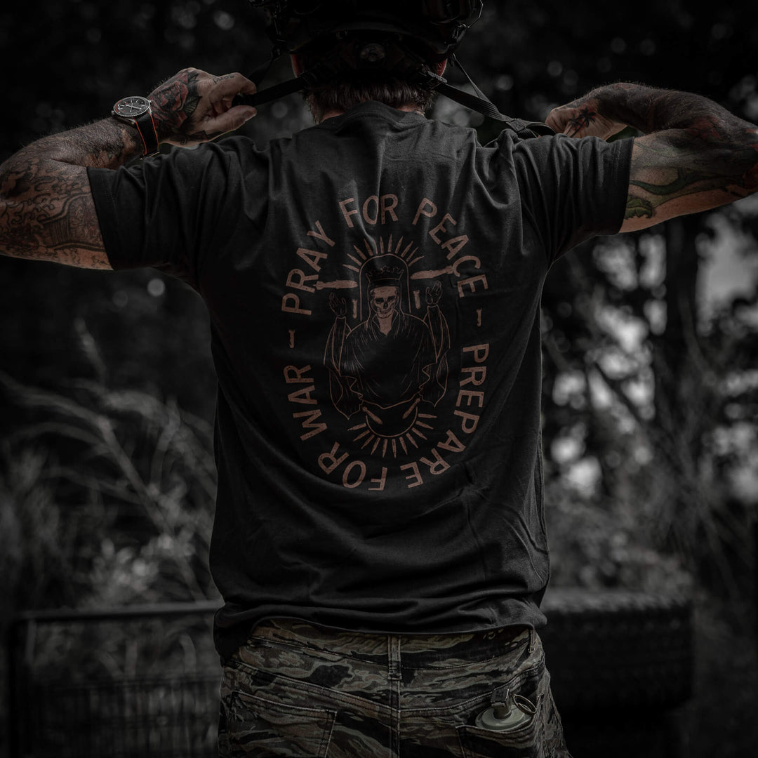 Pray For Peace. Prepare For War. Men's T-Shirt