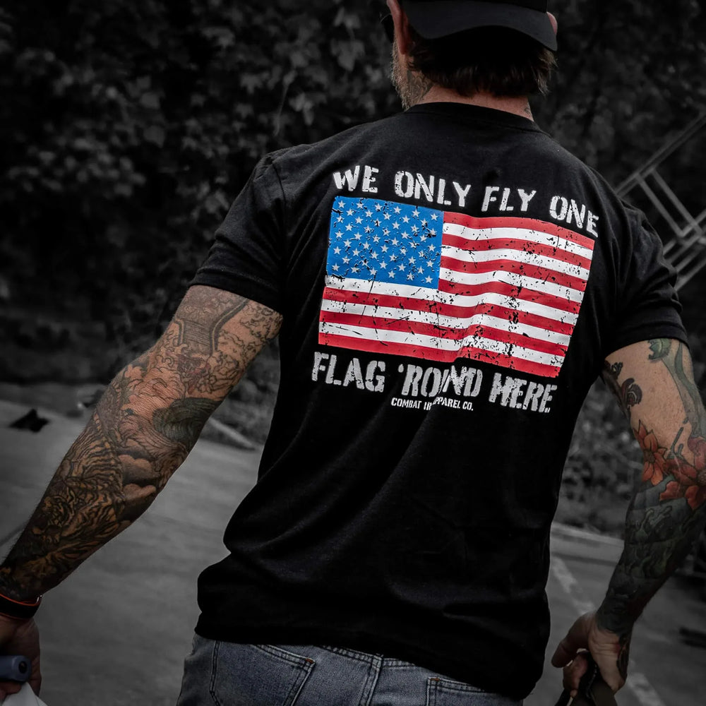 One Revolver Surfboards - Only Flag We Fly 'Round Here Men's T-Shirt GRAPHIC T-SHIRT