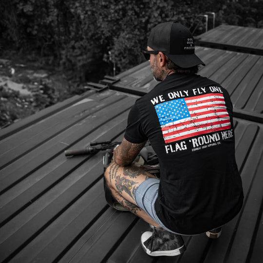 Only Flag We Fly 'Round Here Men's T-Shirt - One Revolver Surfboards