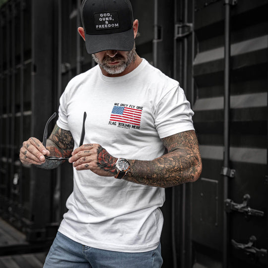 Only Flag We Fly 'Round Here Men's T-Shirt - One Revolver Surfboards