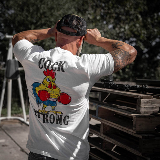 Boxing Chicken C*ck Strong Men's T-Shirt - One Revolver Surfboards