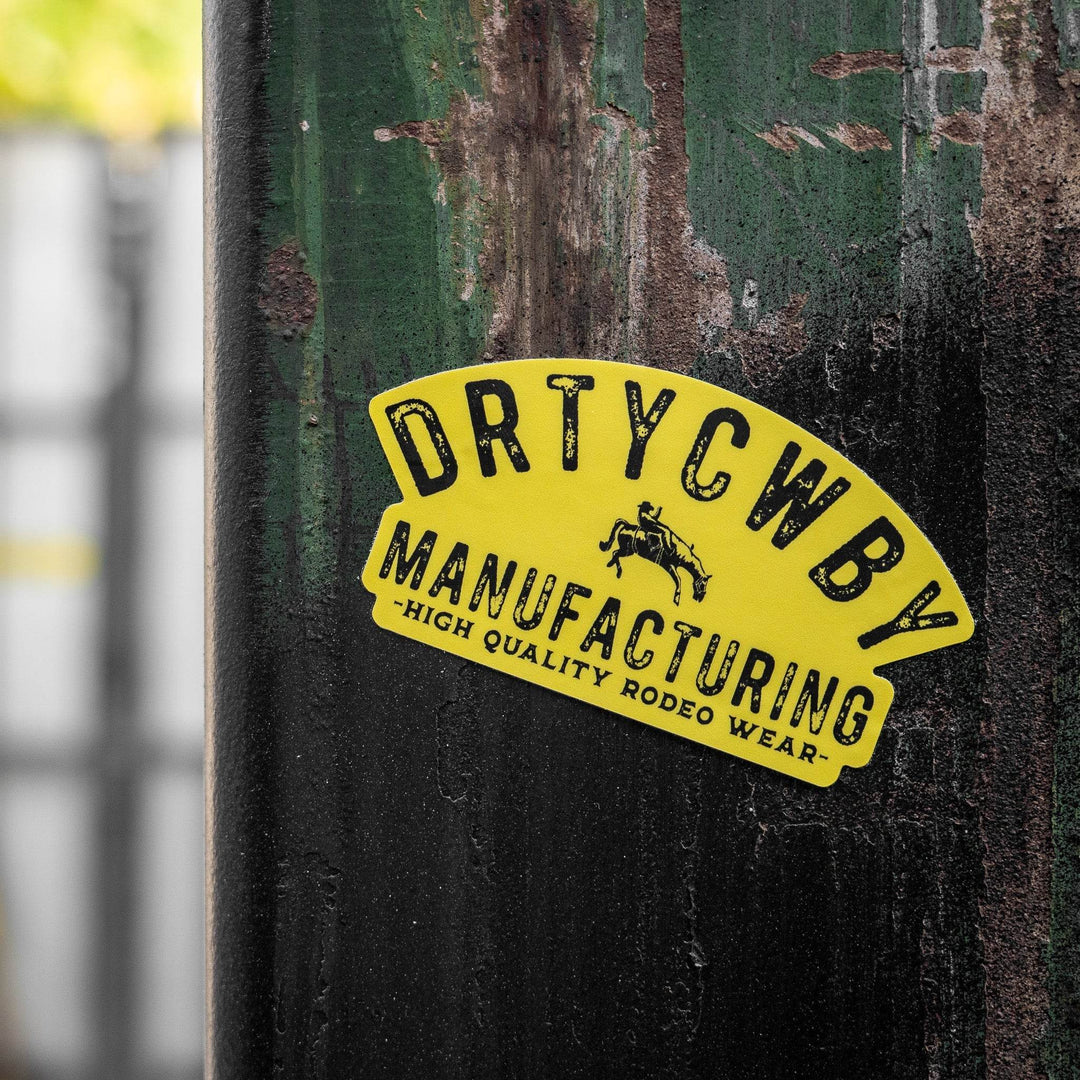 Original DRTYCWBY Manufacturing Decal Sticker - One Revolver Surfboards